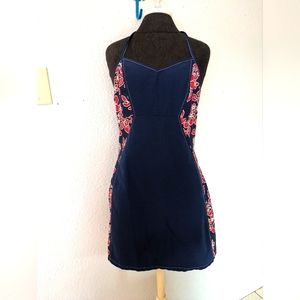 Vintage 1970's Hawaiian Halter Surf Mini Dress